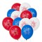 Patriotic Red, White & Blue Fireworks Inflatable 11" Latex Balloons 12 Pc.